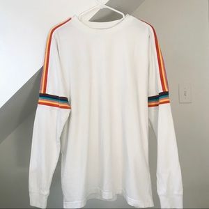 Urban Outfitters Rainbow Shirt Long Sleeve